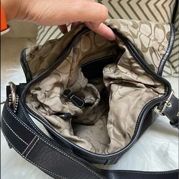 Coach Black Leather Shoulder/ Crossbody Bag - Picture 16 of 16